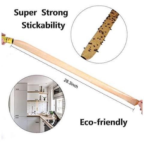 Paper Fly Fly Fly Catcher Strips Strisce 16 Confezione Sticky Fruit Fly Trap Per La Casa Dellinterno Uso Esterno - Foto 2