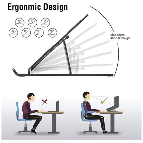 Supporto Pc-stand Sa-1 Da Tavolo Universale Notebook Macbook Ripiegabile Alluminio - Foto 2