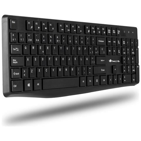 Tastiera e Mouse Wireless NGS-KEYBOARD-0324  (Layout Spagnolo) Colore Nero - Foto 2