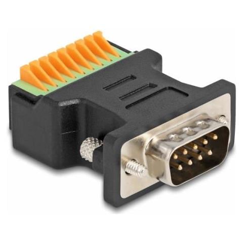Adattatore Da Spina D-sub 9 A Morsettiera Con Pulsante - Foto 1