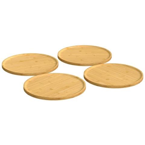 Piatti Per Pizza 4 Pz 32x1,5 Cm In Bambù - Foto 1