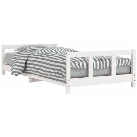 Giroletto per Bambini Bianco 90x200cm in Legno Massello di Pino - Foto 2