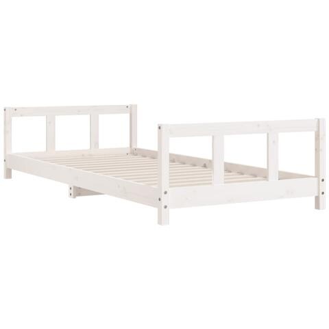 Giroletto per Bambini Bianco 90x200cm in Legno Massello di Pino - Foto 3