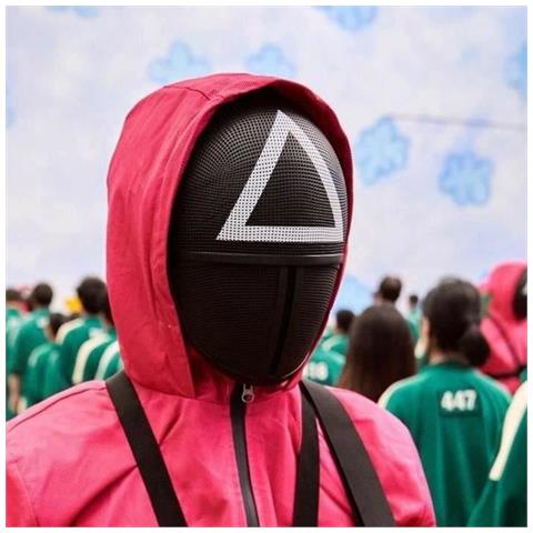 Maschera Squid Game Triangle Soldier Accessori Per Travestimenti - Foto 4
