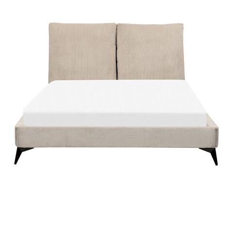 Letto Velluto A Coste Melle 140 X 200 Cm Tortora - Foto 8