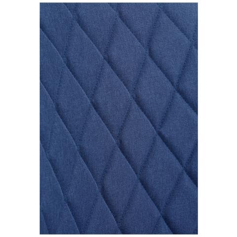 Jessica Set Di 2 Sedie Da Pranzo Imbottite In Tessuto Intrecciato Blu Scuro - Foto 7