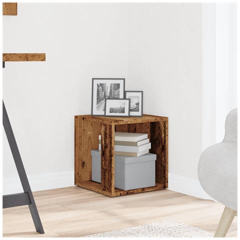 Tavolino Legno Antico 33x33x34 Cm In Legno Multistrato - Foto 3