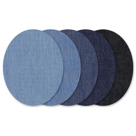 Toppe Termoadesive In Denim, Toppe Ricamate   Ovale - Foto 2