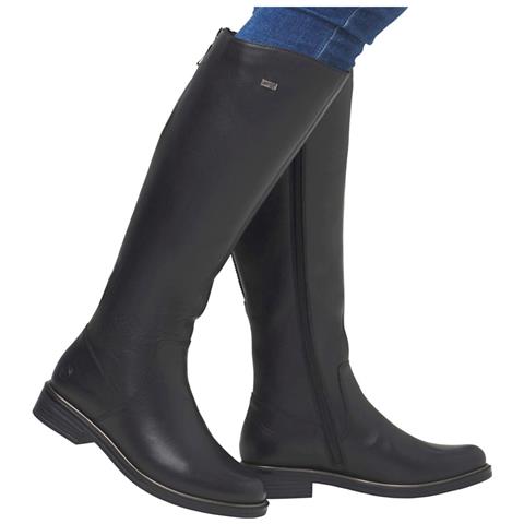 Black Elegant Closed Ladies' Boots Stivali Pelle Scarpe Donna Nero Eu 37, D8391-00 - Foto 2