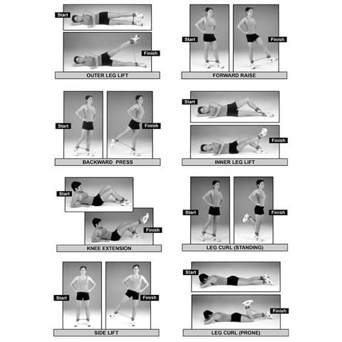 Set Di Fasce Di Resistenza Con Cinturini Per Le Gambe Per L'allenamento Di Taekwondo Blue 70-80lb - Foto 3
