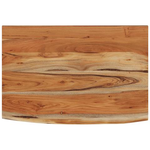 Mensola A Muro 70x40x3,8cm Rettangolare Legno Acacia Bordi Vivi - Foto 2