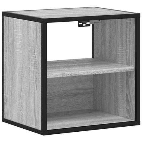 Comodino A Muro Grigio Sonoma 40x31x39,5 Cm - Foto 2