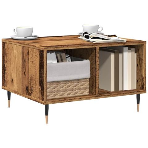 Tavolino Da Salotto Legno Antico 60x50x36,5cm Legno Multistrato - Foto 3