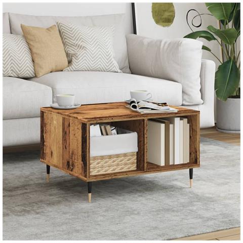 Tavolino Da Salotto Legno Antico 60x50x36,5cm Legno Multistrato - Foto 1