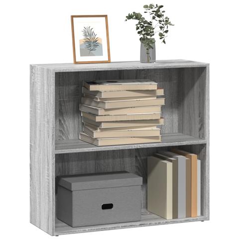 Libreria Grigio Sonoma 80x30x77 Cm In Legno Multistrato - Foto 1