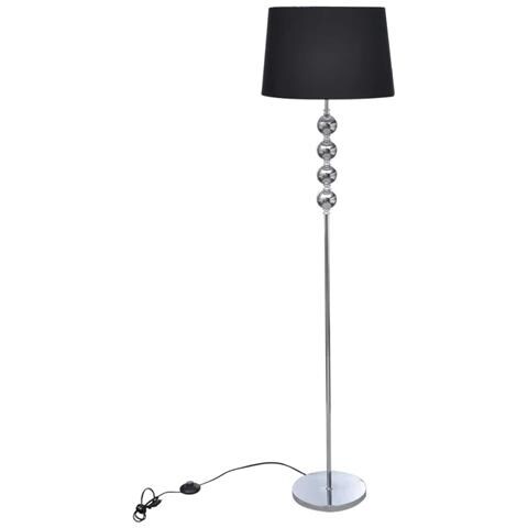 Lusso Casadino -  Lampada Da Pavimento Supporto Alto Decorazione A 4 Sfere Nera - Foto 2