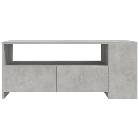Lusso Casadino -  Tavolino Salotto Grigio Cemento 102x55x42 Cm Legno Compensato - Foto 2