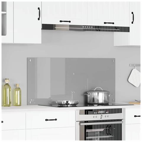 Fascia cucina  Grigio chiaro 110x50x0,6 cm in vetro temperato - Foto 2