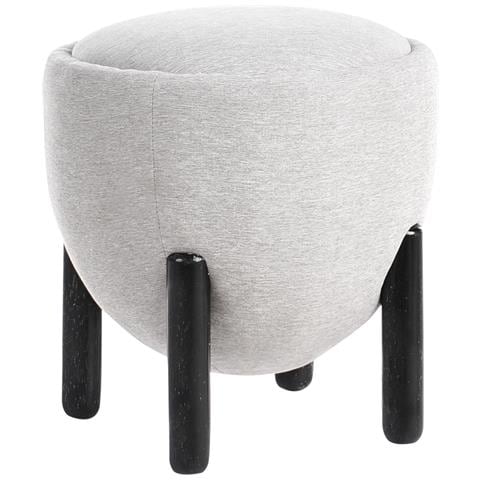 Pouf Archie Lino Sintetico Grigio - Foto 2