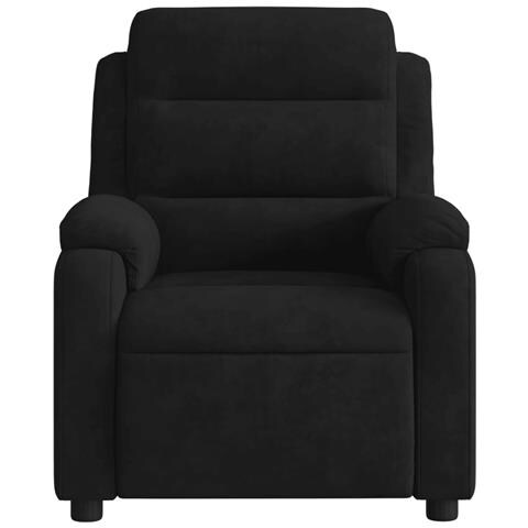 Poltrona Massaggiante Reclinabile Elettrica Nera in Velluto - Foto 9