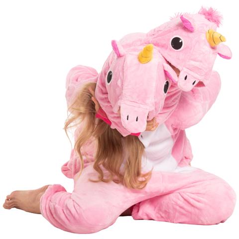 Pigiama Per Bambini Kigurumi Onesie Costume Pegaso Rosa 105-115 Cm - Foto 2