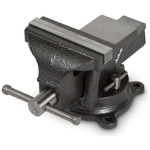 Morsa In Ghisa Con Incudine, Larghezza Ganasce 125 Mm, Altezza Totale 130 Mm, Girevole A 360°, Piatto Ø 110 Mm, Apertura Massima 87 Mm, Morsa Grande Per Vari Lavori - Foto 1