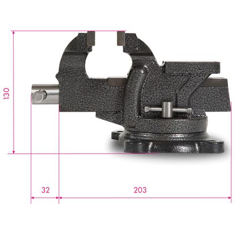 Morsa In Ghisa Con Incudine, Larghezza Ganasce 125 Mm, Altezza Totale 130 Mm, Girevole A 360°, Piatto Ø 110 Mm, Apertura Massima 87 Mm, Morsa Grande Per Vari Lavori - Foto 8