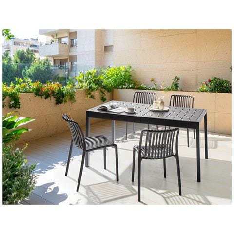 Tavolo Da Pranzo Da Giardino Bartica 154 Cm 84 Cm Nero - Foto 1