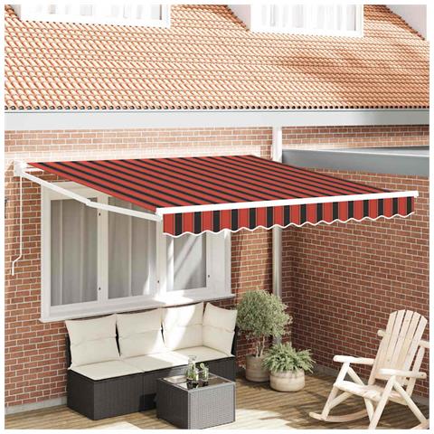 Tenda da Sole Rigato arancione e marrone 3,5 x 2,5 m - Foto 2