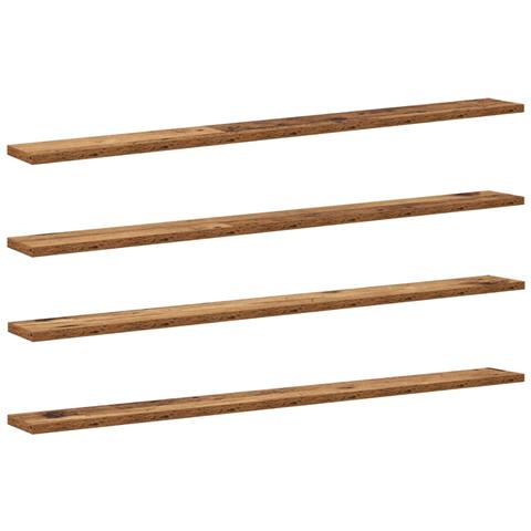 Scaffale 4 pcs Marrone 100 x 10 x 1.5 cm Legno multistrato - Foto 1