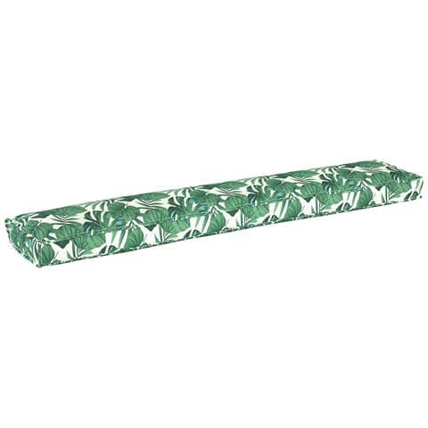 Cuscino per panca Motivo foglie 200x40x8 cm Tessuto Oxford - Foto 1