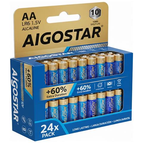 Batterie Alcaline Aa Lr6 1.5v Lunga Durata Set 24 Pezzi - Foto 1