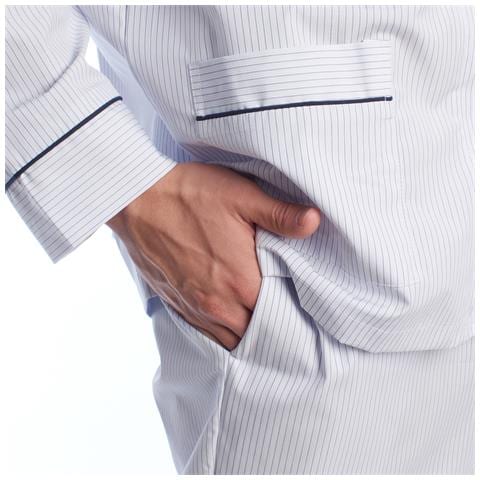 Pigiama Da Uomo In Popeline A Maniche Lunghe Kl30233 - Foto 6