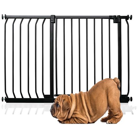 Bettacare Cancelletto Per Cani Elite Con Montaggio A Pressione, 98cm - 107cm, Nero Opaco - Foto 1