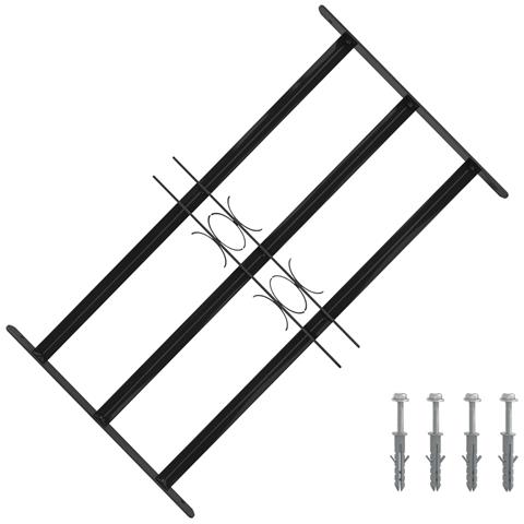 Griglia Finestra Nero 75.5 x 45 cm Acciaio verniciato a polvere - Foto 1