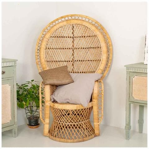 Poltroncina Vintage In Bambù Marrone 96x49,5x140h - Foto 2