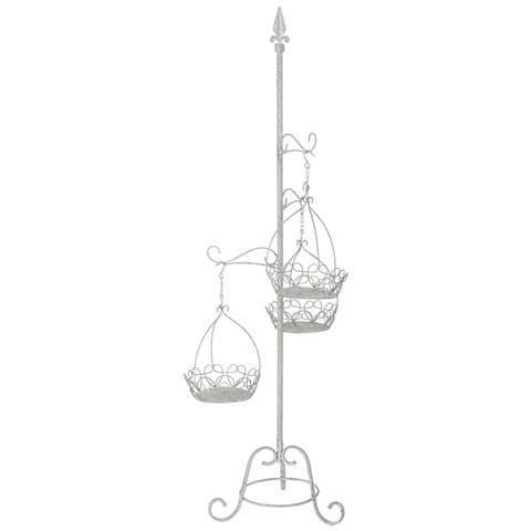 Portavasi In Metallo Per 3 Vasi 43,82x38,74x169,55h Cm - Foto 1