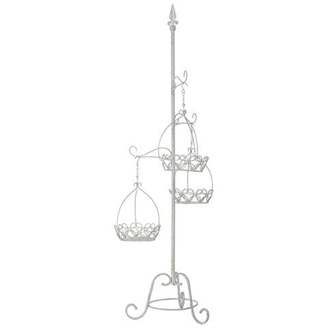 Portavasi In Metallo Per 3 Vasi 43,82x38,74x169,55h Cm - Foto 2