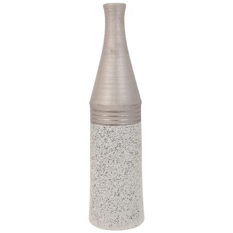 Vaso In Ceramica Argento 13,5x13,5x53h - Foto 2