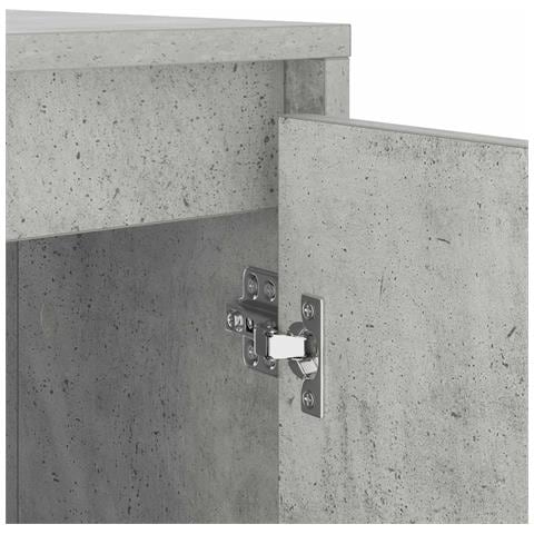 Mobiletto per lavatrice con porta Calcestruzzo 87 x 60 x 89 cm - Foto 9