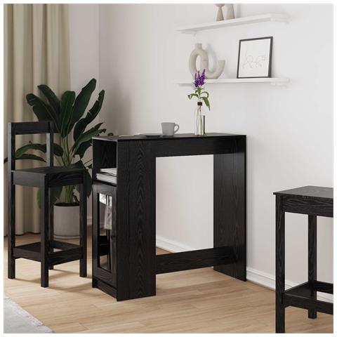 Tavolo da bar Rovere Nero 101 x 40 x 103,5 cm Legno multistrato - Foto 2