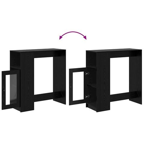 Tavolo da bar Rovere Nero 101 x 40 x 103,5 cm Legno multistrato - Foto 9
