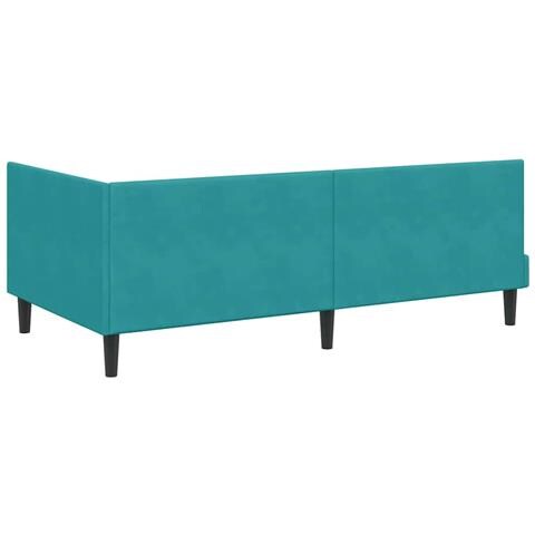 Struttura Letto Angolare con Materasso 2 pcs Turchese Velluto - Foto 9