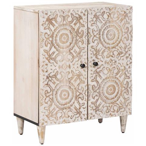 Credenza con Ripostiglio Bianco 60 x 33,5 x 75 cm - Foto 1