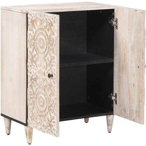 Credenza con Ripostiglio Bianco 60 x 33,5 x 75 cm - Foto 2