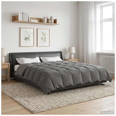 Duvet Invernale Grigio chiaro 200 x 240 cm Microfibra - Foto 2