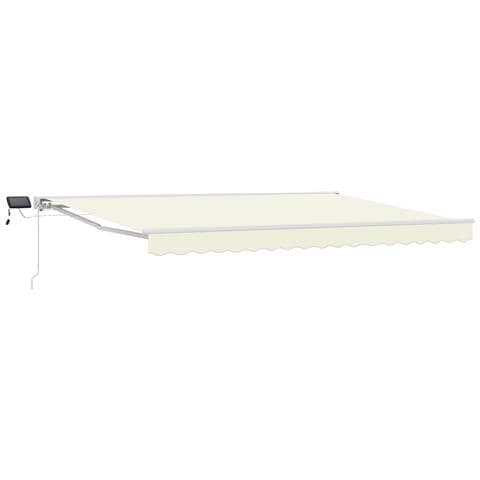 Cornice per Tenda Manuale con LED Crema e Bianco 4 x 2 m - Foto 1