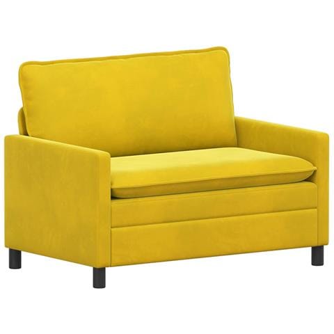 Divano Giallo 126 x 81 x 87,5 cm Velluto - Foto 1