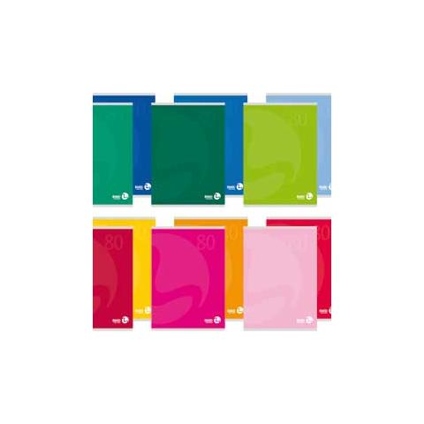 confezione da 10 pezzi - maxiquaderno a4 80gr 80fg+1 10mm color 80 basic - Foto 1