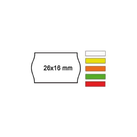 pack 10 rotoli 1000 etich. 26x16mm onda arancio perm. - Foto 1
